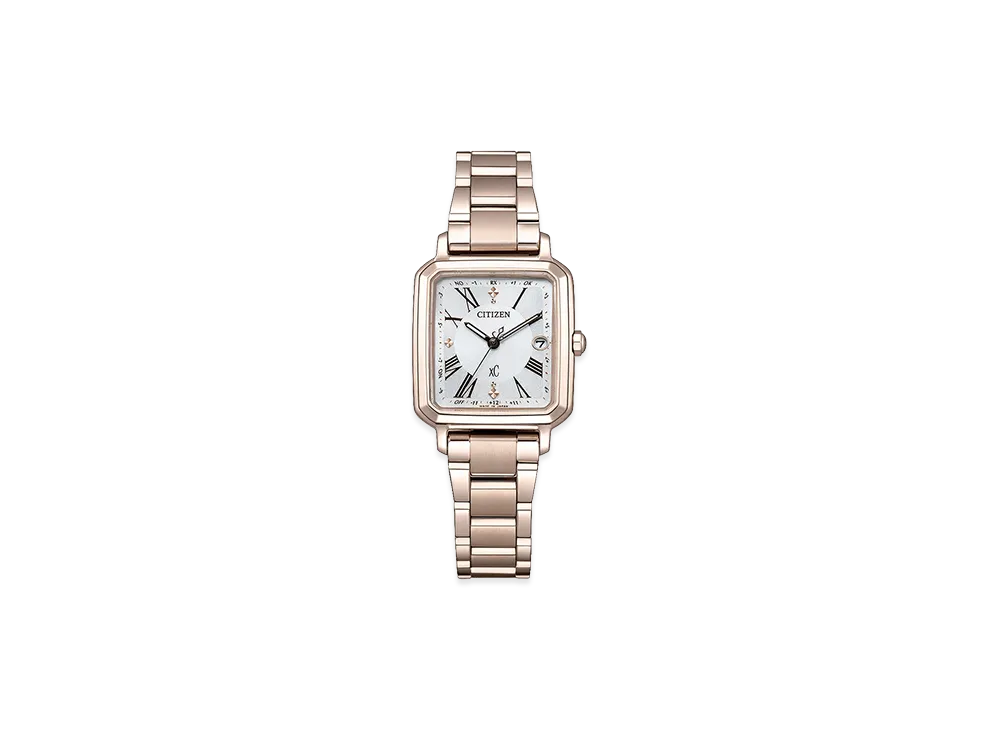 CITIZEN Women's XC Hikari Collection Eco-Drive with Interchangeable Strap Super Titanium "Pink Gold/Brown"