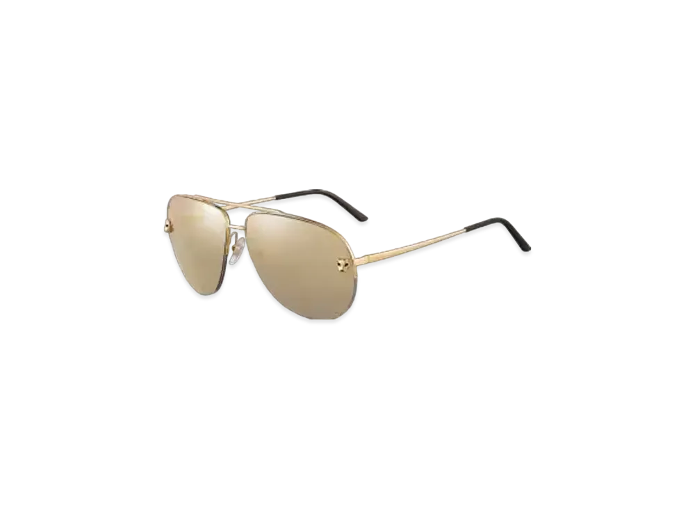 Cartier Panthere de Cartier Sunglasses "Gold Mirror"
