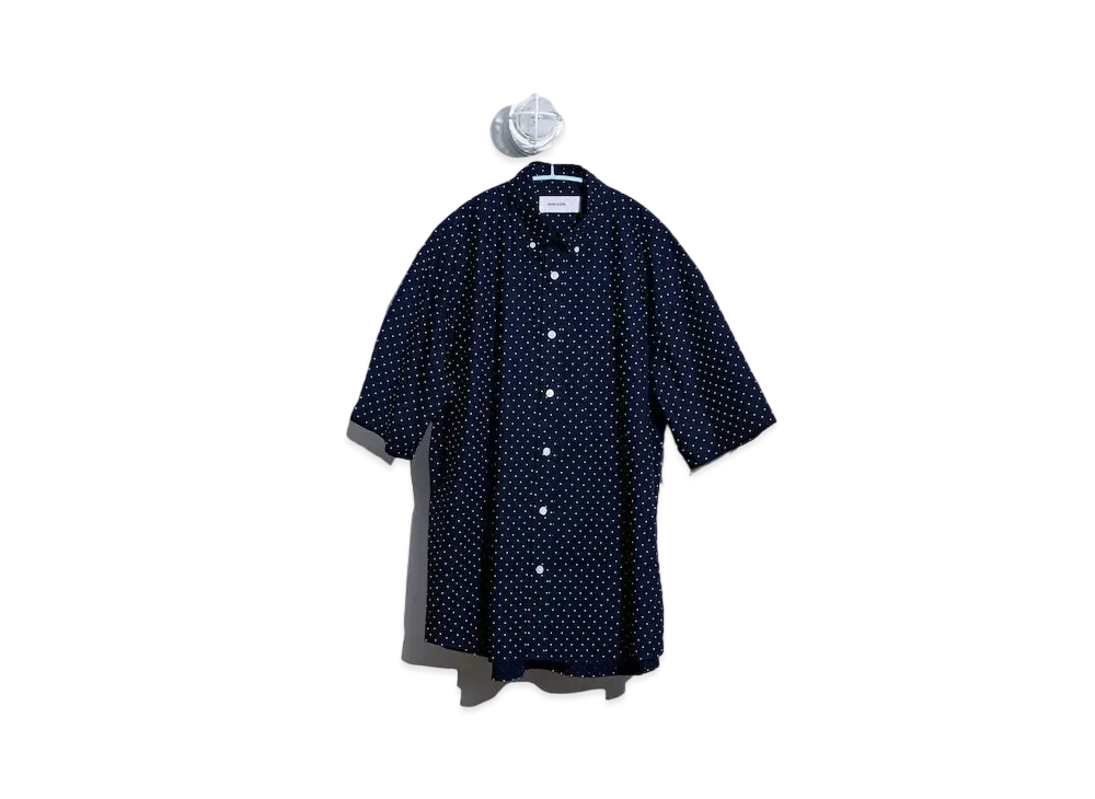 Everyone Dot Button Down Short Sleeve Shirt "Navy"