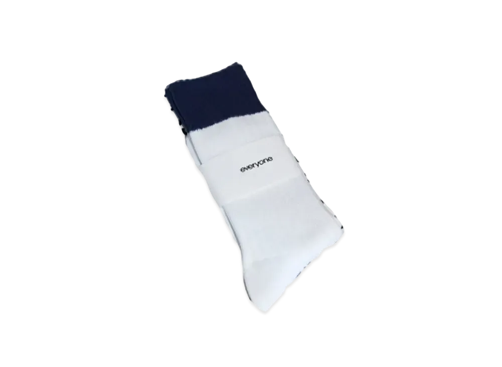 Everyone 2-Tone Socks "White/Navy"