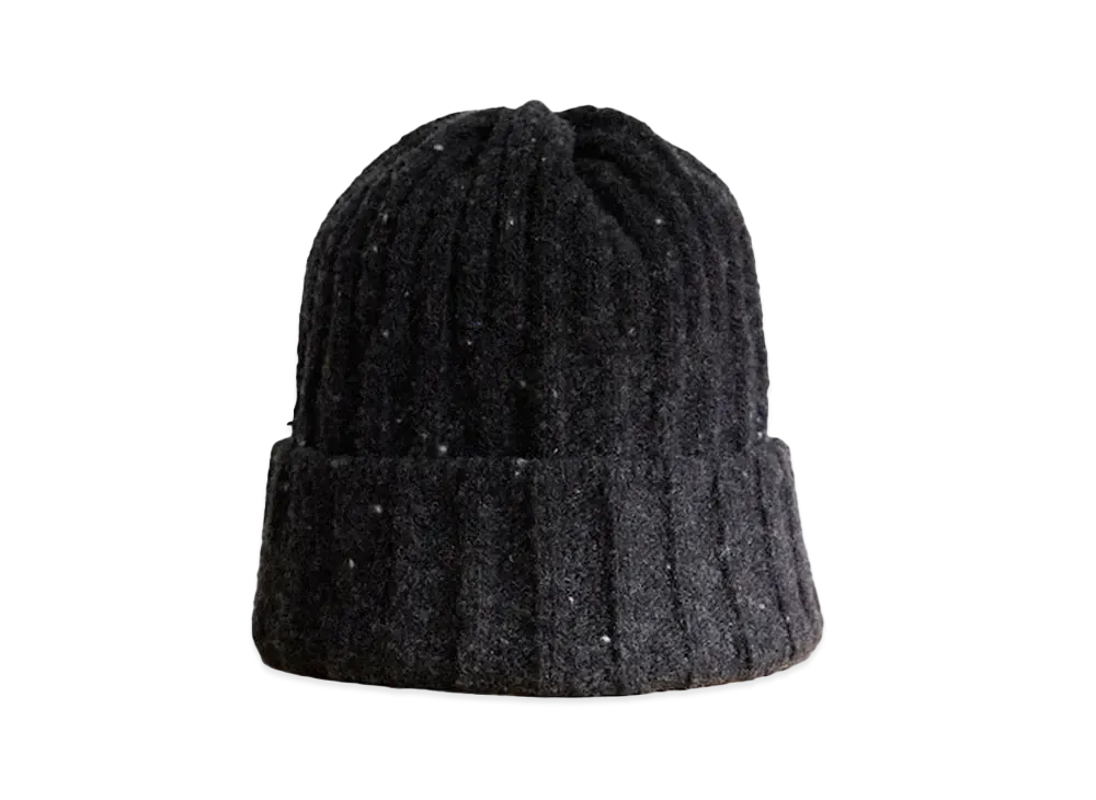 everyone Low Gauge Speckled Knit Cap "Charcoal"