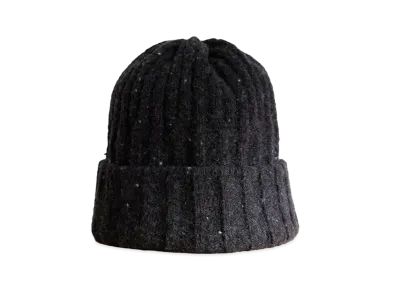 everyone Low Gauge Speckled Knit Cap "Charcoal"