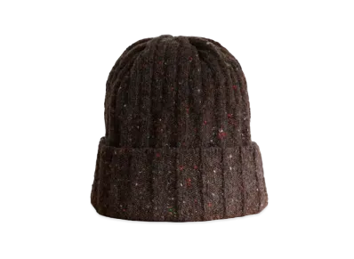 everyone Low Gauge Speckled Knit Cap "Brown"