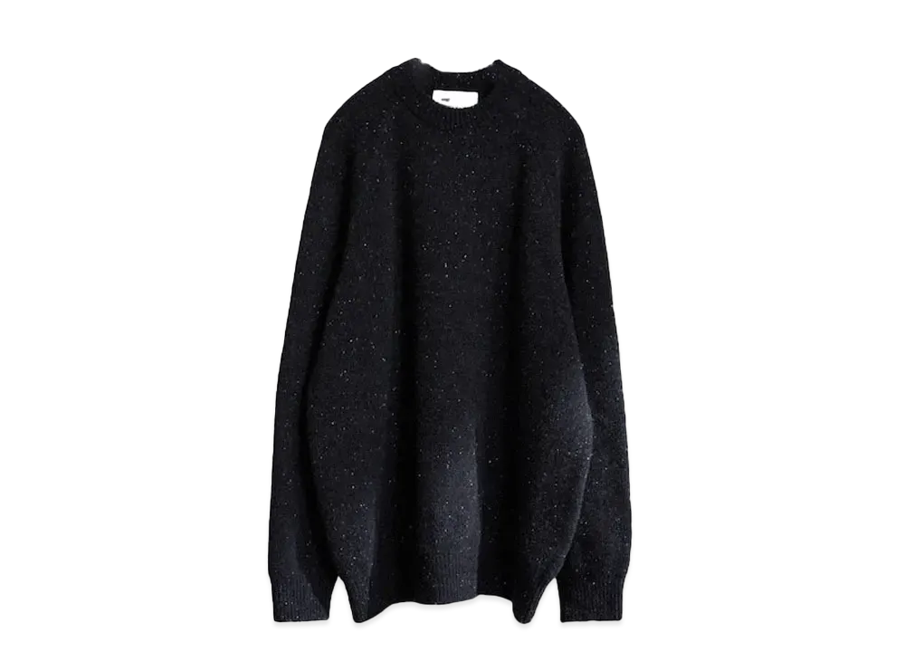 everyone Oversized Low Gauge Speckled Knit Sweater "Charcoal"