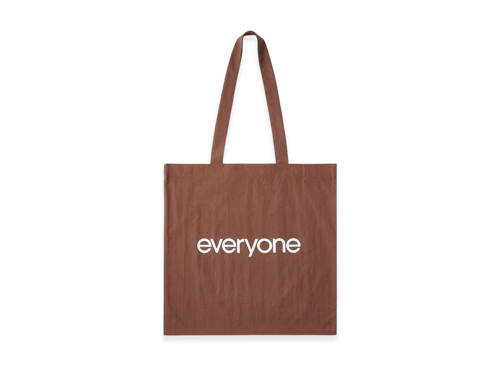everyone Nylon Logo Tote "Brown"