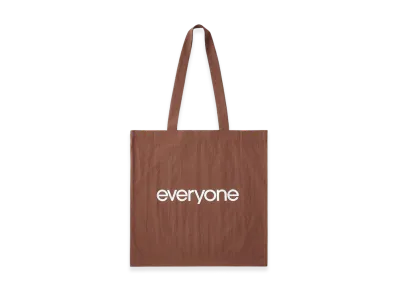 everyone Nylon Logo Tote "Brown"