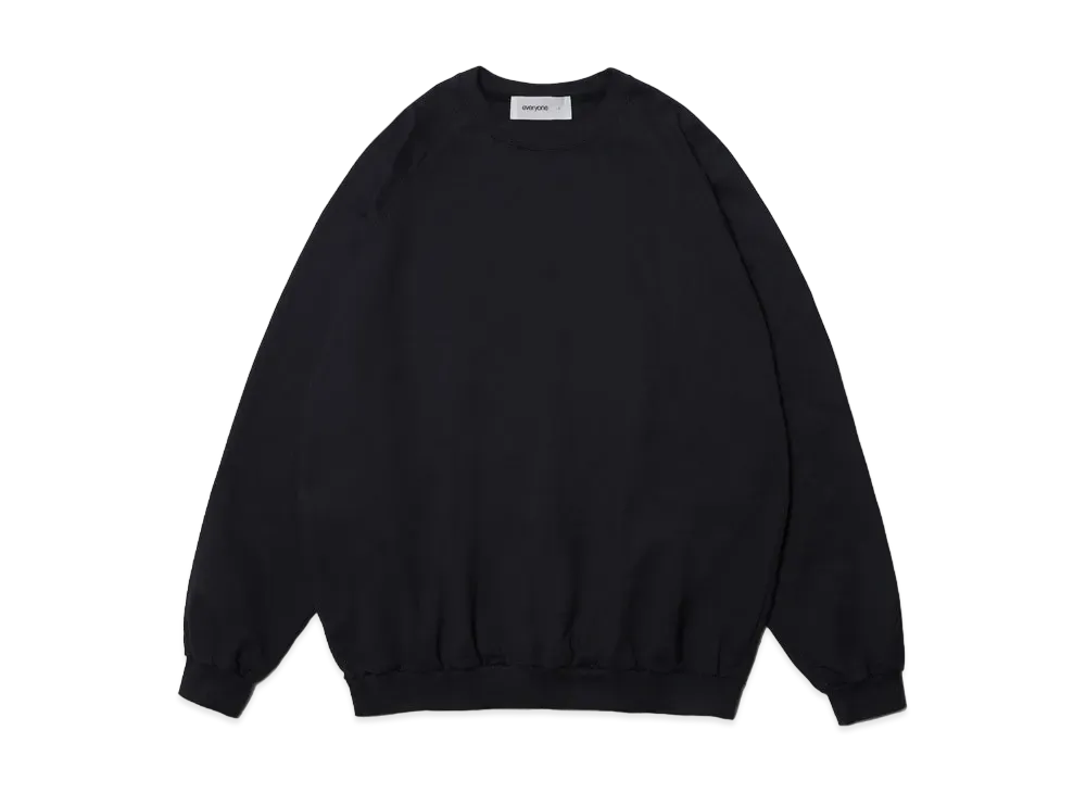 everyone Light Weight Cotton Crew Neck "Black"