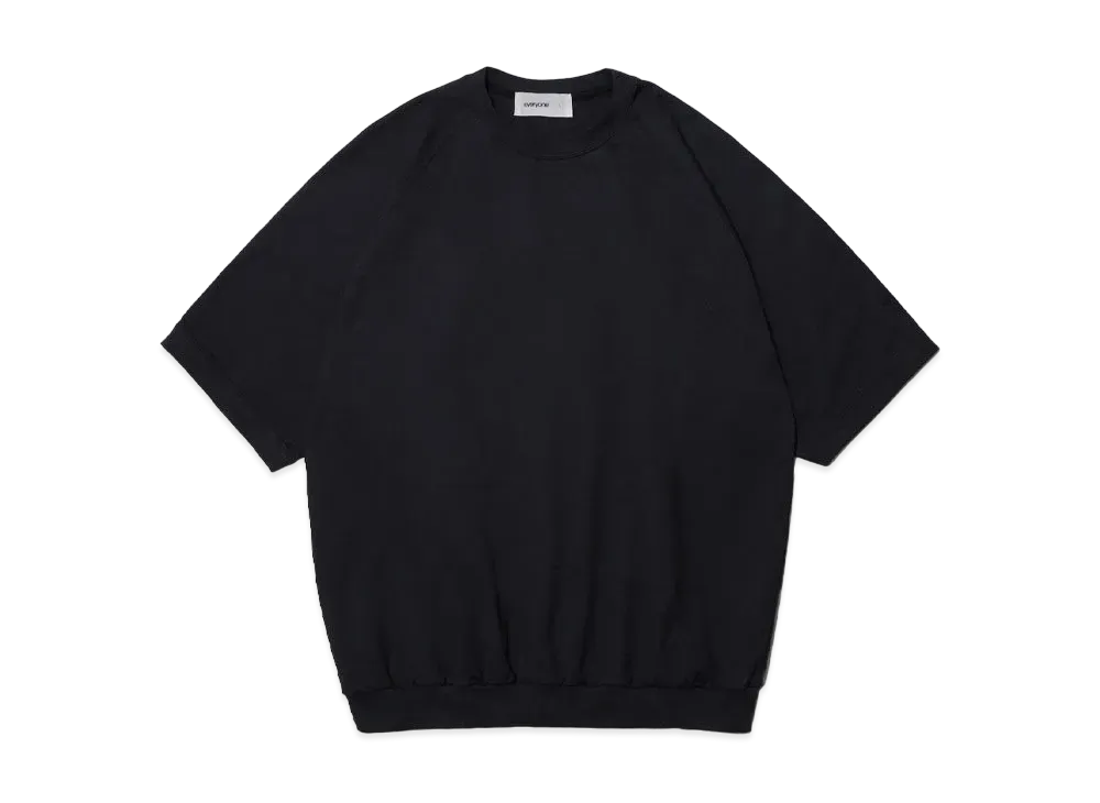 everyone Light Weight SS Cotton Crew Neck "Black"