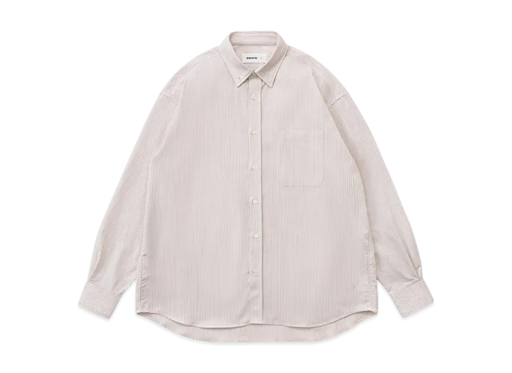 everyone Button-Down Oxford Shirt "Beige Stripe"