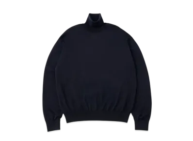 everyone High Gauge Turtle Knit Sweater "Navy"