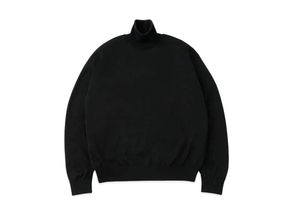 everyone High Gauge Turtle Knit Sweater "Black"