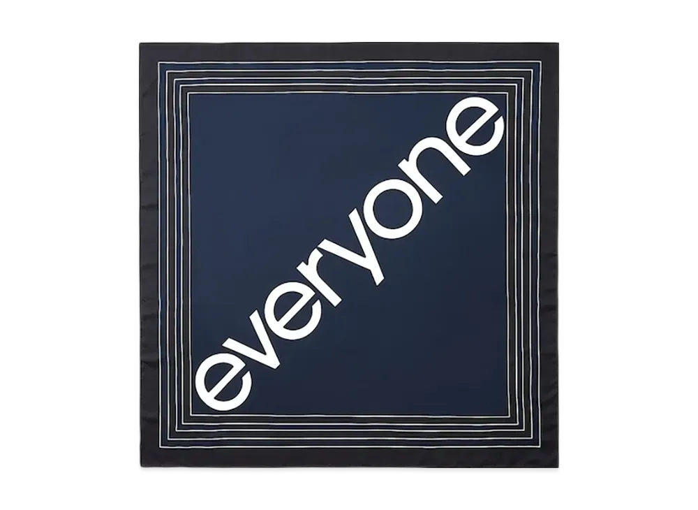 everyone Classic Silk Scarf "Navy"