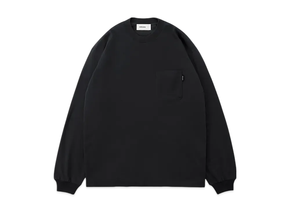 everyone Pocket Long Sleeve Tee Shirt "Black"