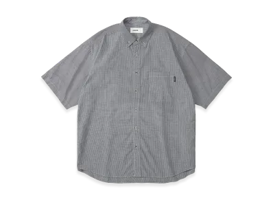 everyone Oversized B/D Check Short Sleeve Shirt "Black"