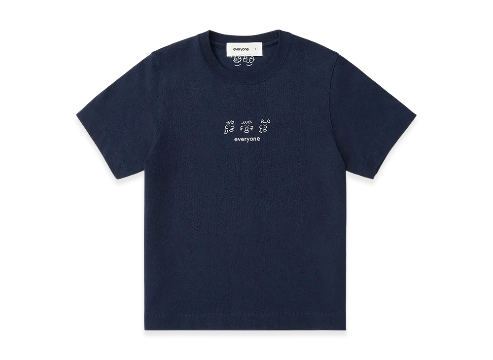 everyone Woman's j.30000 Buddies Short Sleeve Tee Shirt "Navy"