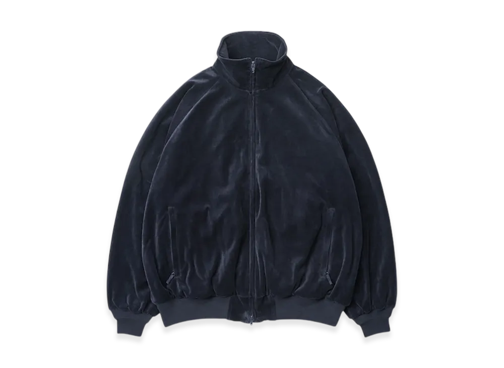 everyone Cotton Velours Track Jacket "Navy"