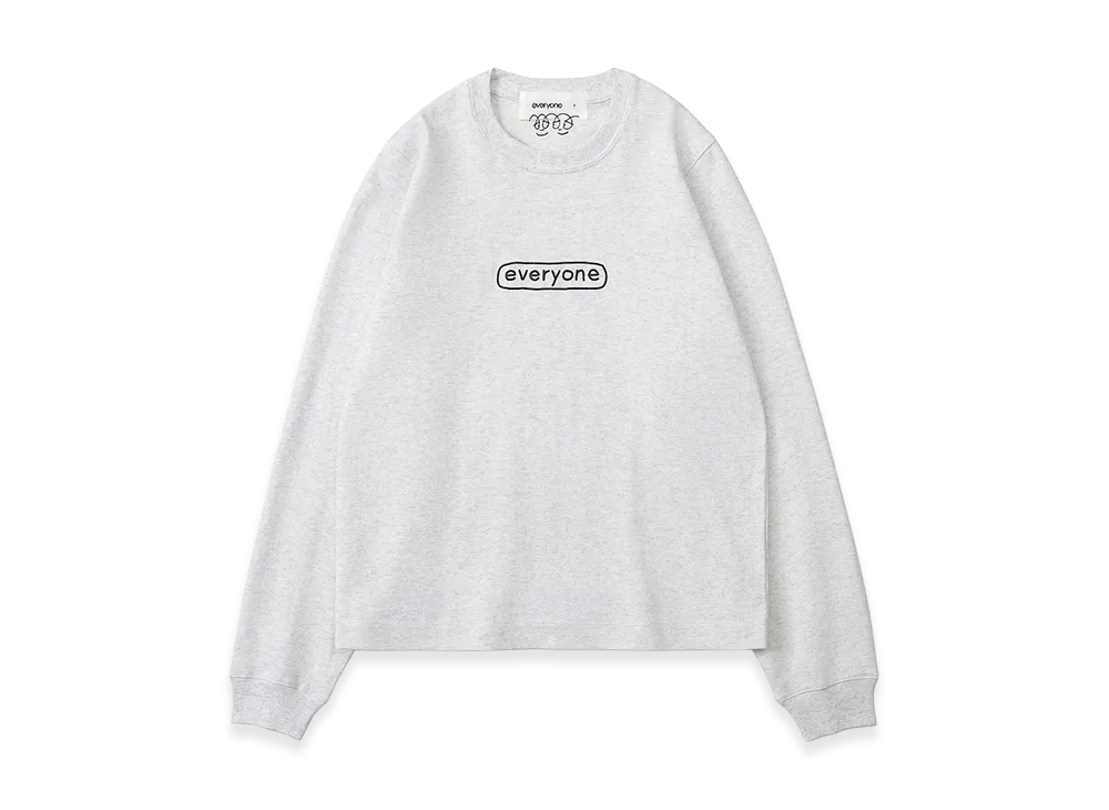 everyone Woman's J.30000 Sketchy Logo Long Sleeve Tee Shirt "Ash"