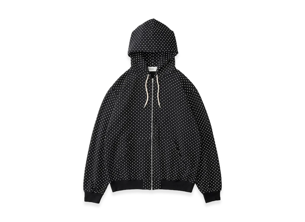 everyone Back Logo Dot Zip Up Hoodie "Black"