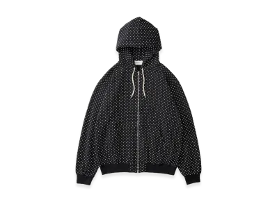 everyone Back Logo Dot Zip Up Hoodie "Black"