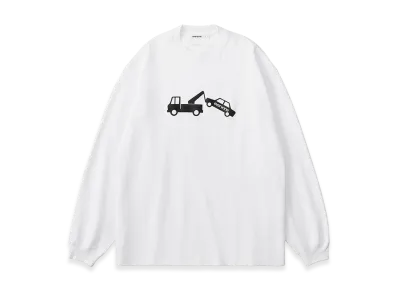 everyone Wrecker Long Sleeve Tee Shirt "White"