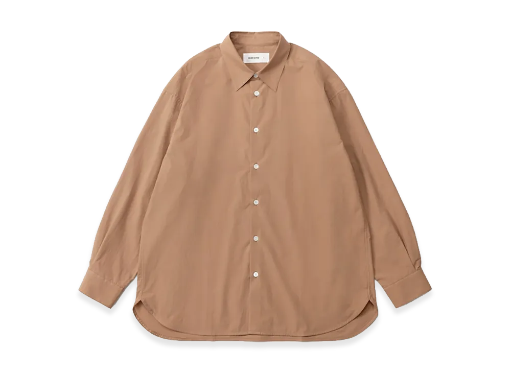 everyone Typewriter Regular Collar Shirt "Beige"