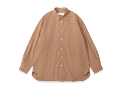 everyone Typewriter Regular Collar Shirt "Beige"