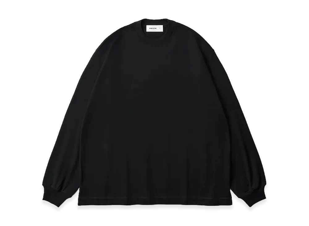 everyone Rich Cotton Long Sleeve Tee Shirt "Black"