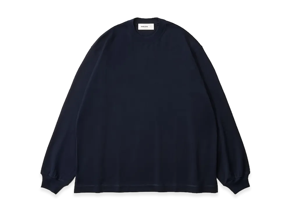 everyone Rich Cotton Long Sleeve Tee Shirt "Navy"