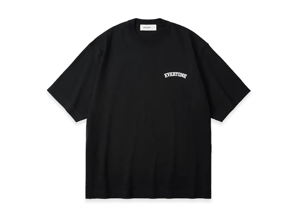 everyone Collegiate Logo Tee Shirt "Black/White"