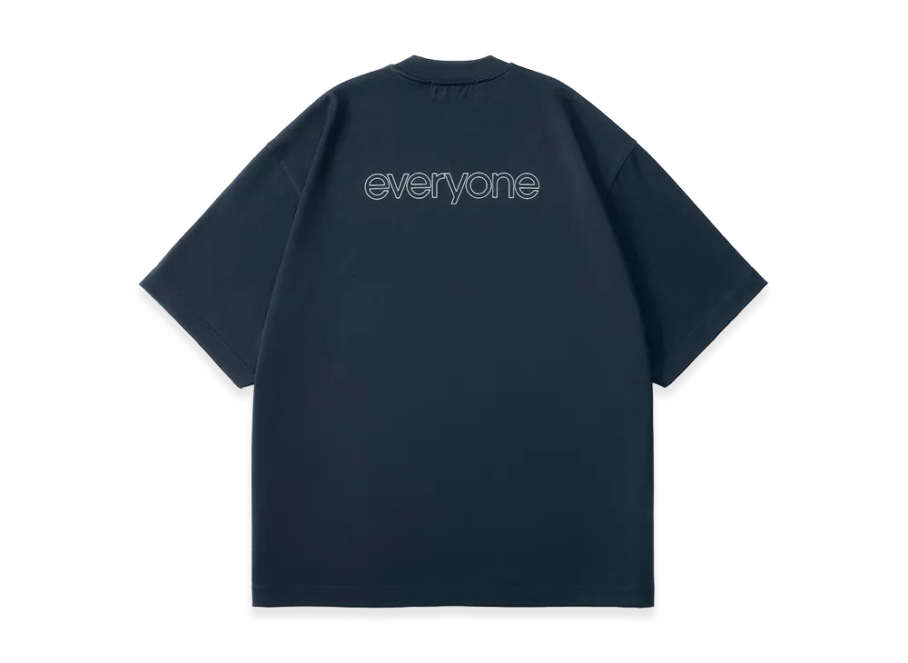 everyone Luxury Cotton Back Logo Short Sleeve Tee Shirt "Navy"