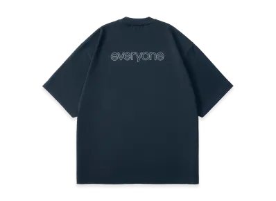 everyone Luxury Cotton Back Logo Short Sleeve Tee Shirt "Navy"