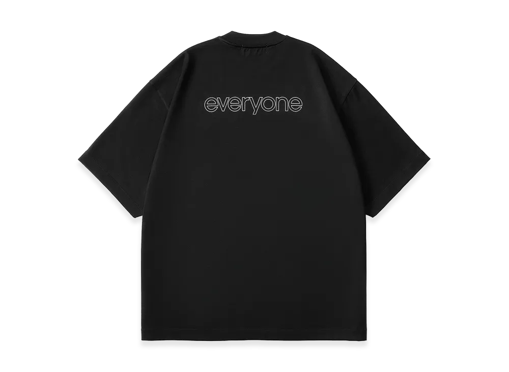 everyone Luxury Cotton Back Logo Short Sleeve Tee Shirt "Black"