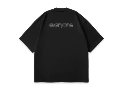 everyone Luxury Cotton Back Logo Short Sleeve Tee Shirt "Black"