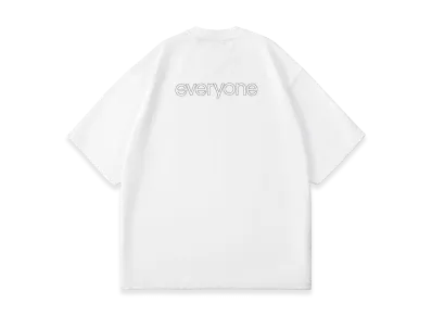 everyone Luxury Cotton Back Logo Short Sleeve Tee Shirt "White"