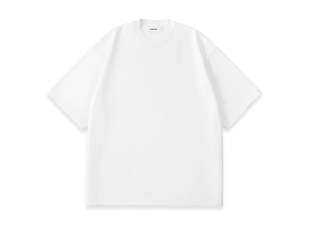 everyone Luxury Cotton Short Sleeve Tee Shirt "White"