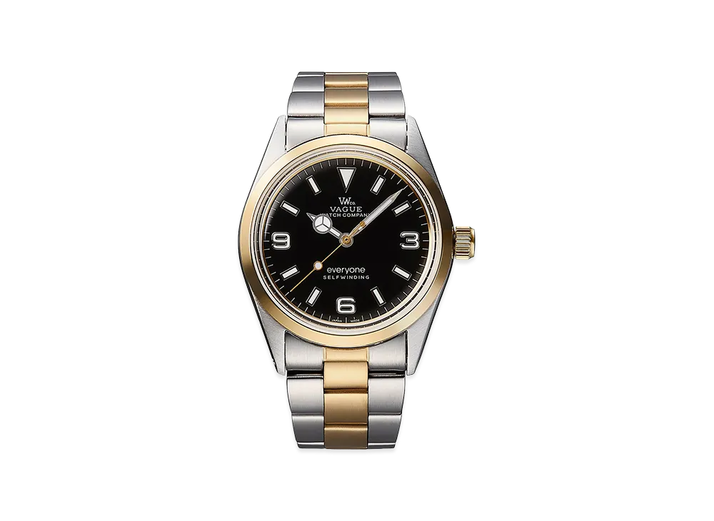 everyone Time Traveler By Vague Watch Co.(Combi) "SIlver/Gold"