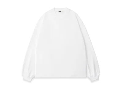 everyone Luxury Cotton Long Sleeve Tee Shirt "White"