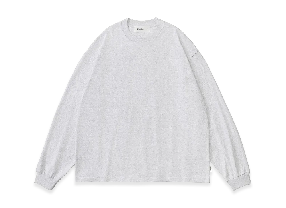 everyone American Cotton Long Sleeve Tee Shirt "Ash"