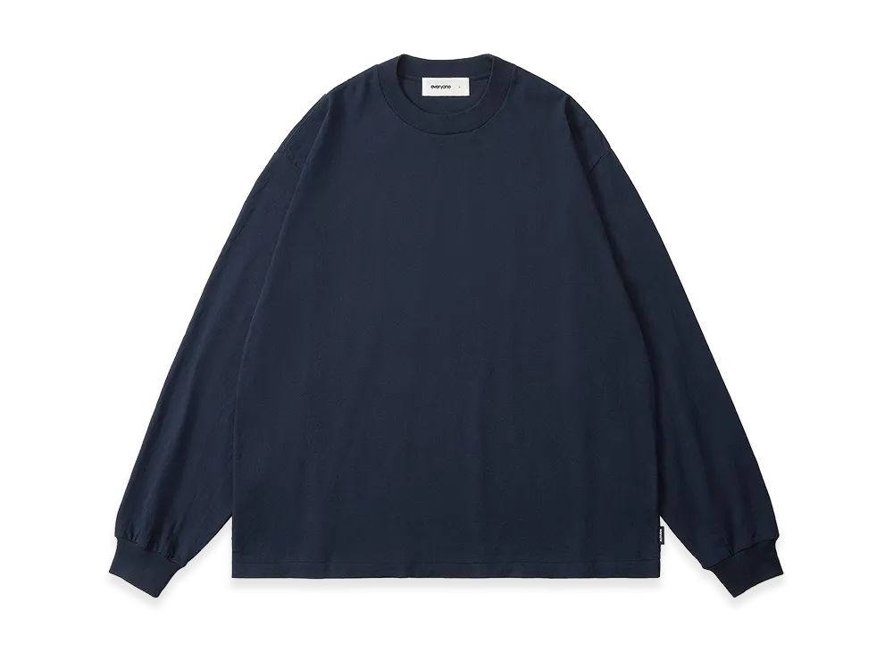 everyone American Cotton Long Sleeve Tee Shirt "Navy"