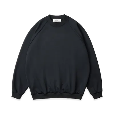everyone Polyester Terry Crew Neck Sweatshirt "Black"