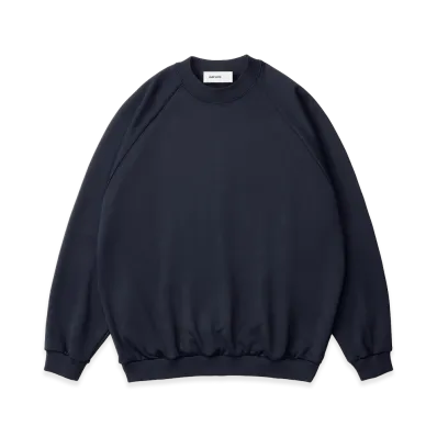 everyone Polyester Terry Crew Neck Sweatshirt "Navy"