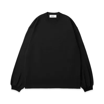 everyone Luxury Cotton Long Sleeve Tee Shirt "Black"
