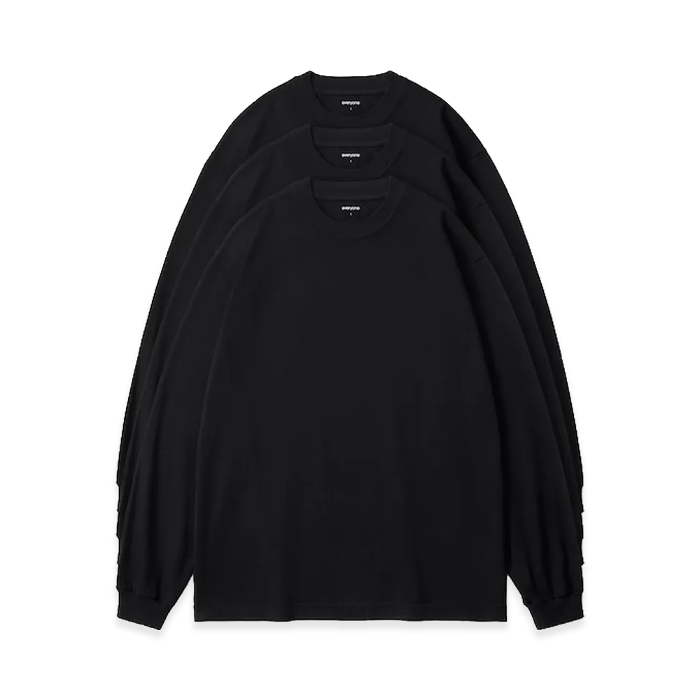 everyone 3P Long Sleeve Tee Shirts "Black"