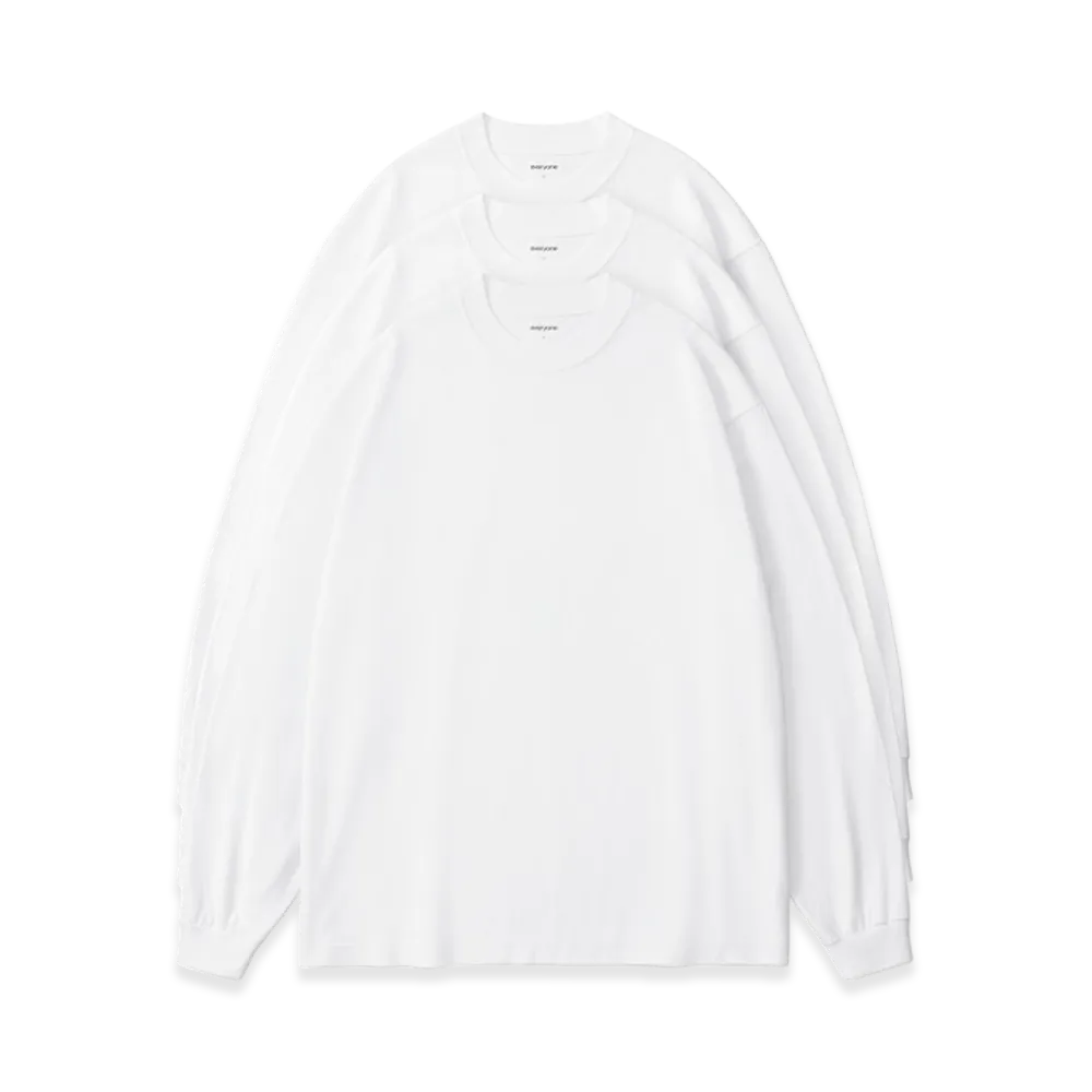 everyone 3P Long Sleeve Tee Shirts "White"