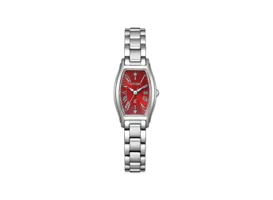 CITIZEN Women's XC Basic Collection Eco-Drive Lab-Grown Diamond 1P 19.5mm "Silver/Red"