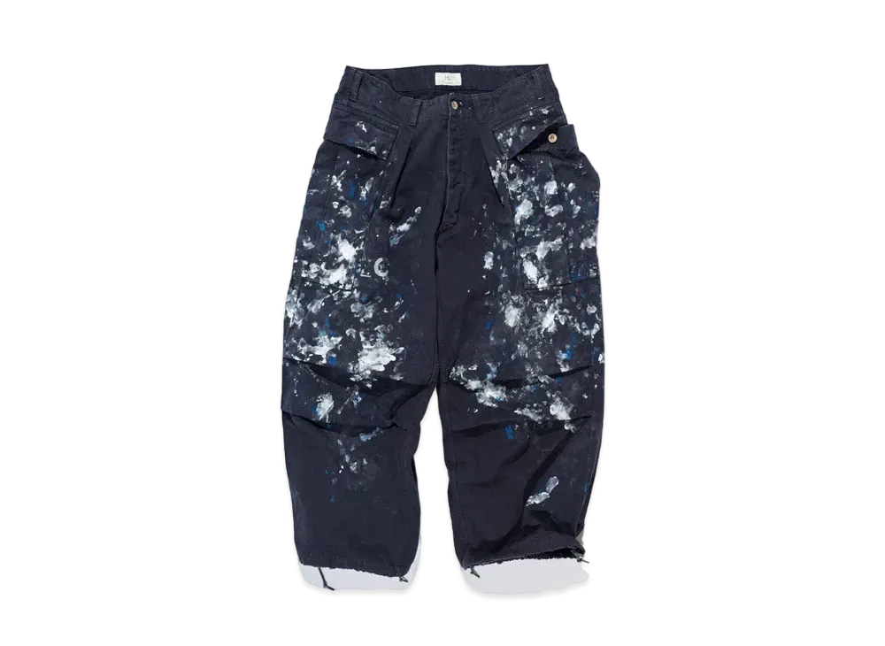 eye_C x Herill Duck Splash Canvas Cargo Trousers "Navy"