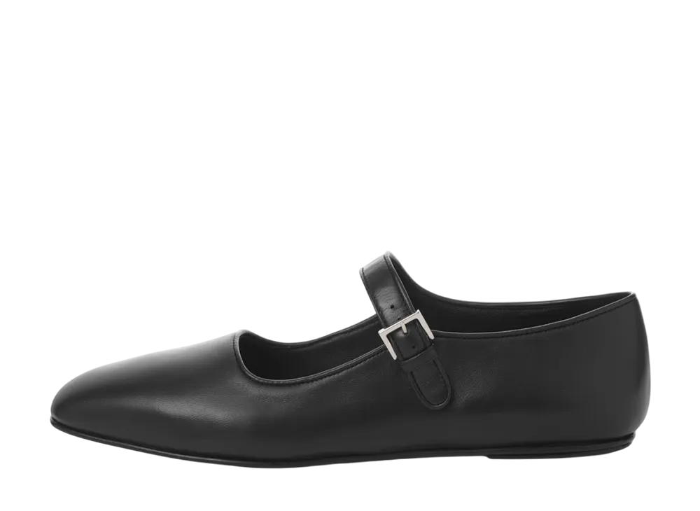 The Row Women's Ava Shoe in Leather "Black"