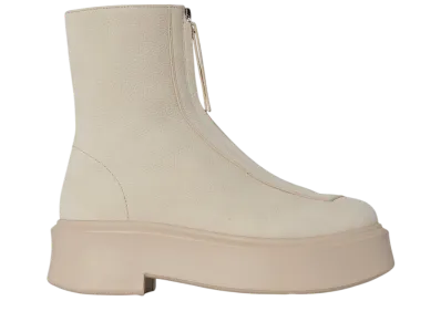 The Row Women's Zipped Boot 1 in Nubuck "Beige"