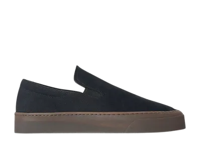 The Row Women's MH Slip On Shoes in Cotton "Black/Smoke Brown"
