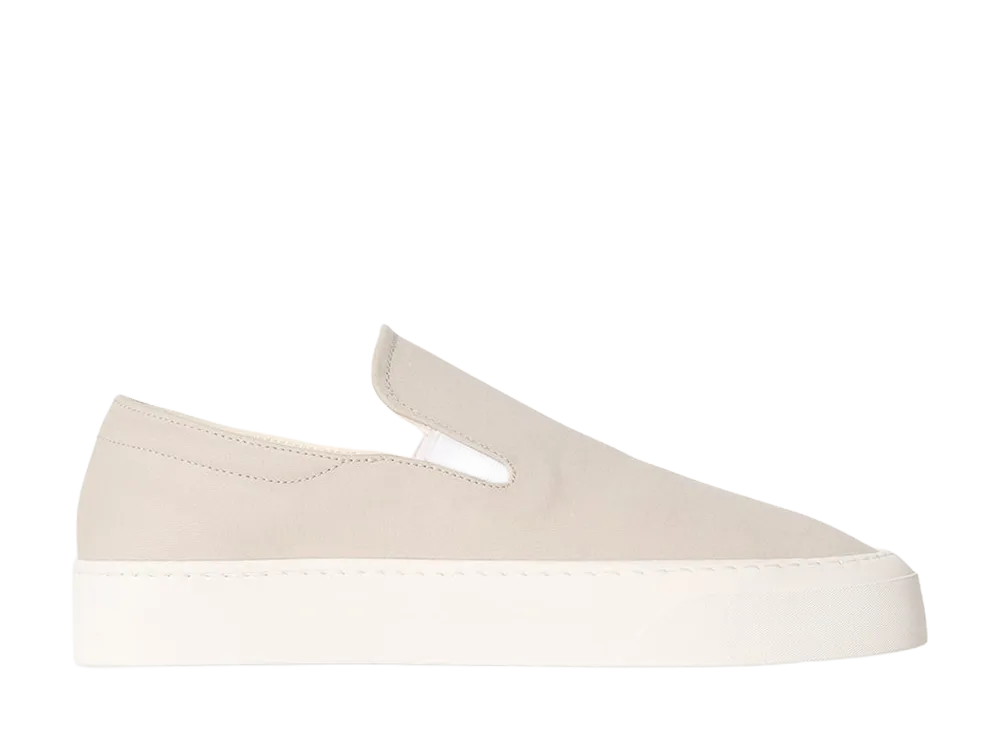 The Row Women's MH Slip On Shoes in Cotton "Latte/Ivory"